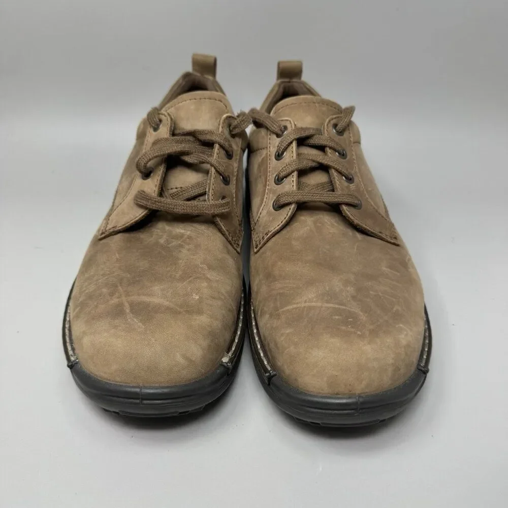 ECCO Fusion Plain Toe Oxfords Nubuck Leather  Brown  Mens Size 11